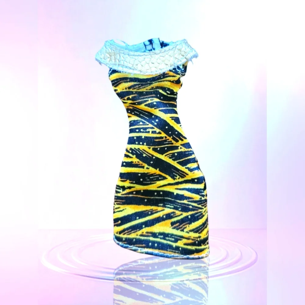 Monster High Replacement Cleo de Nile Disembody Council Dress Yellow Gold Black‎